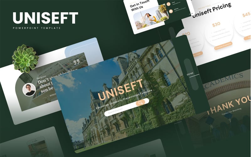 uniseft education university powerpoint template original