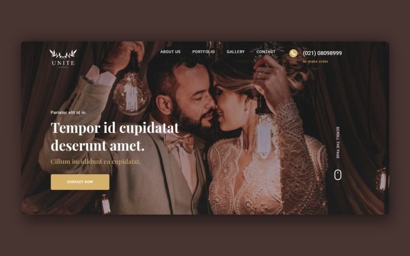 unite multipurpose landing page template original
