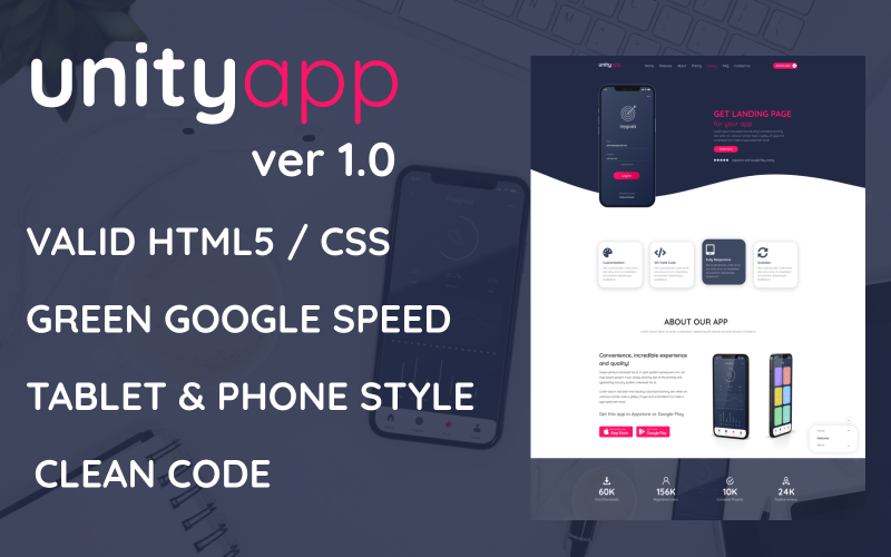 unityapp software app landing page original