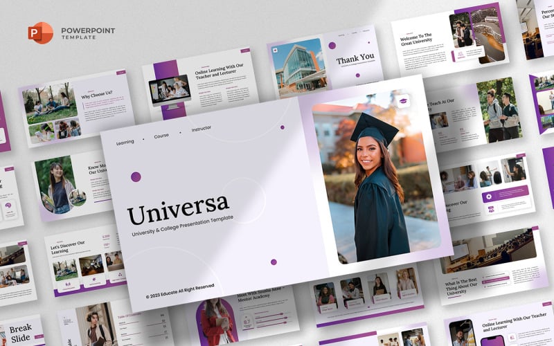 universa education powerpoint template original