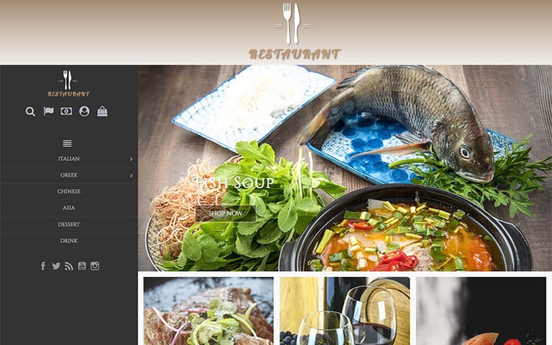 universal restaurant prestashop theme original