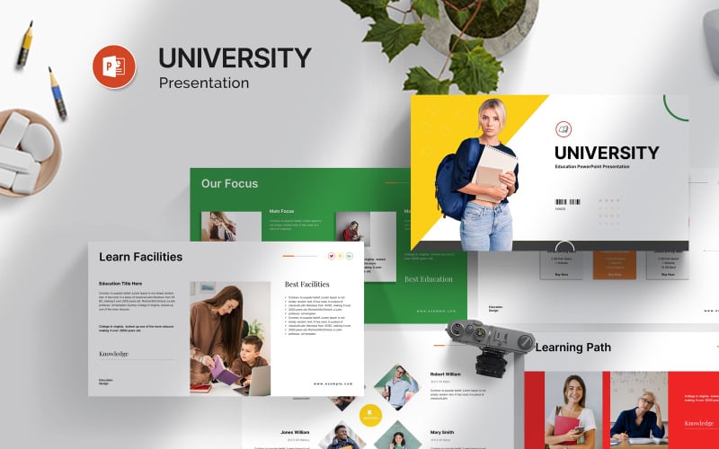 university education powerpoint template design original