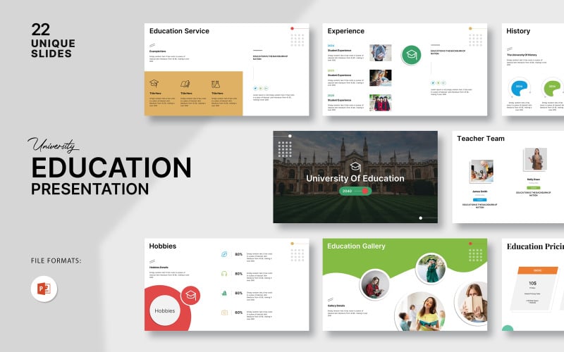 university education powerpoint template original