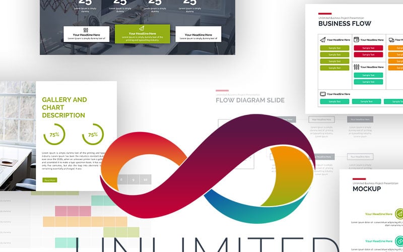 unlimited business project asset powerpoint template original