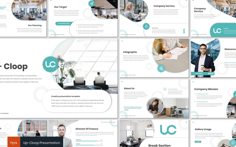 up cloop powerpoint template original