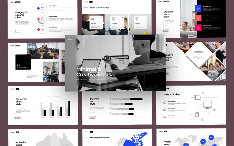 upbig modern business powerpoint template original