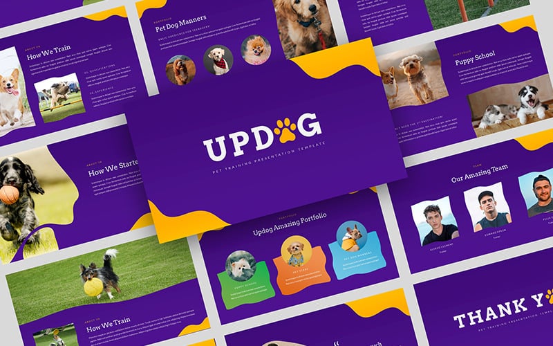 updog pet training powerpoint presentation template original