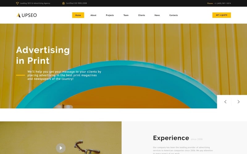 upseo advertising html landing page template original