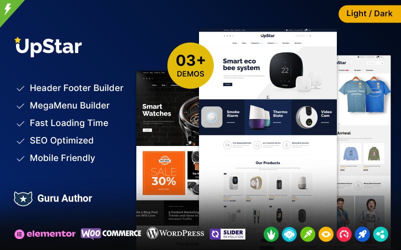 upstar multipurpose store elementor woocommerce theme original