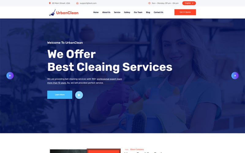 urbanclean landing page template original