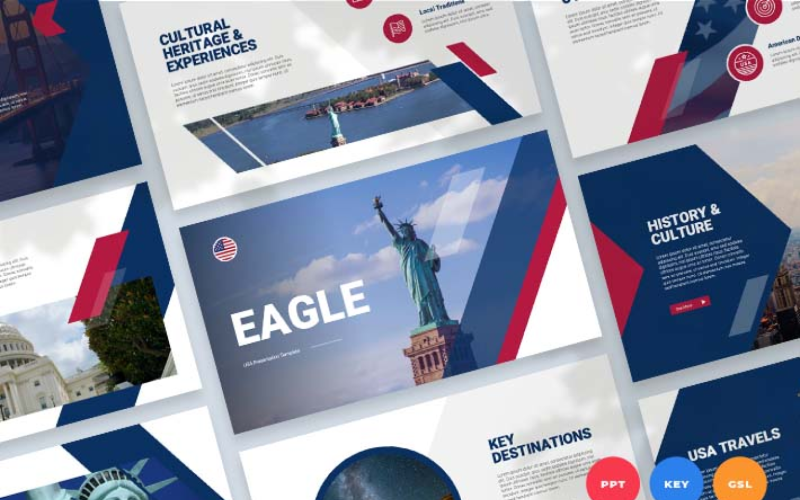 usa presentation powerpoint template original