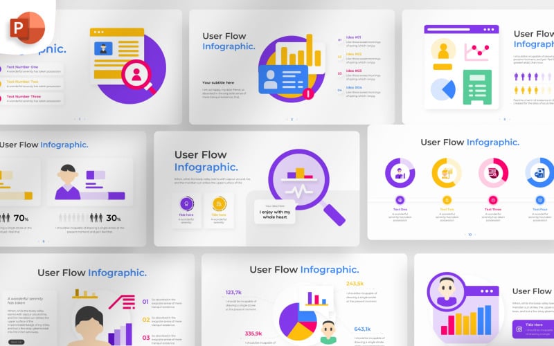 user flow powerpoint infographic template original