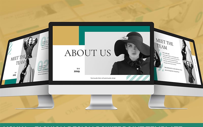 ushka fashion design powerpoint template original