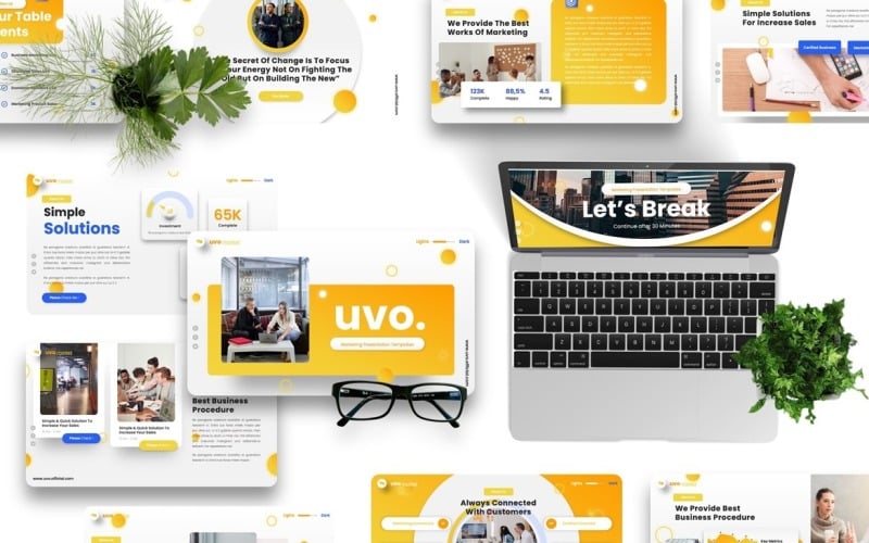 uvo marketing powerpoint template original