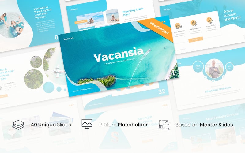 vacansia travel agency powerpoint template original