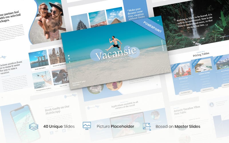 vacansie travel agency powerpoint template original