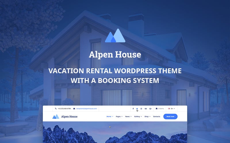 vacation rental elementor wordpress theme alpen house original