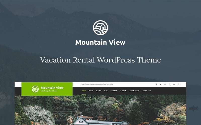 vacation rental wordpress theme mountain view original