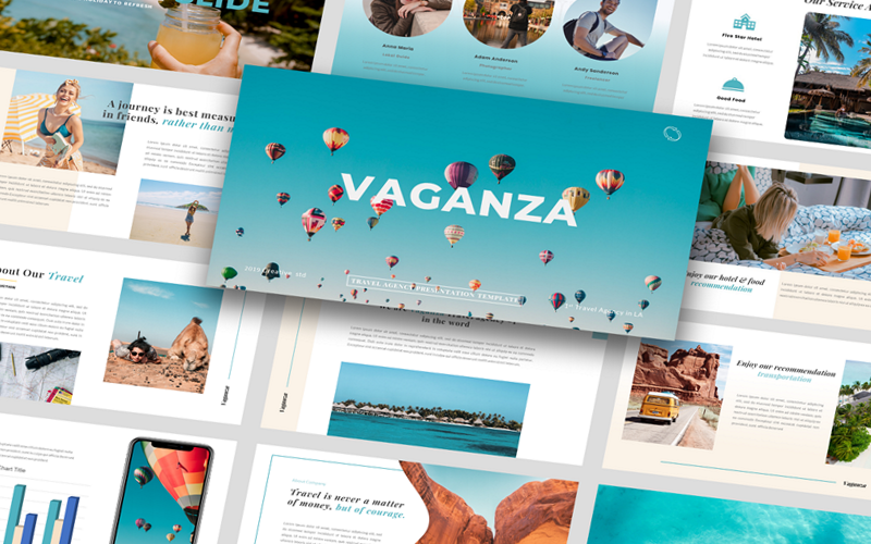 vaganza travel agency powerpoint template original