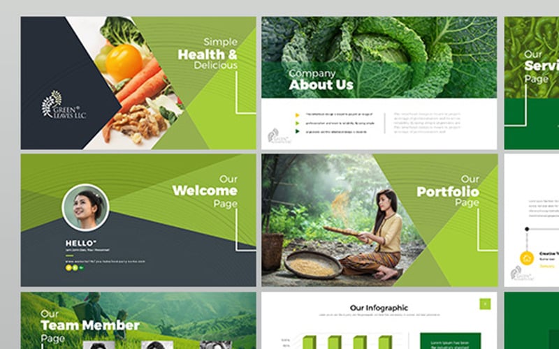 vagetable fram powerpoint template original