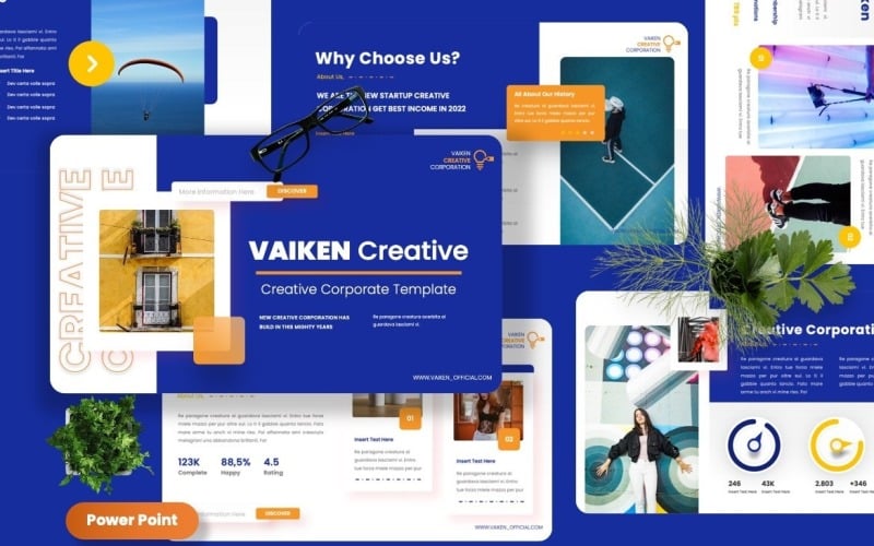 vaiken creative corporate powerpoint template original