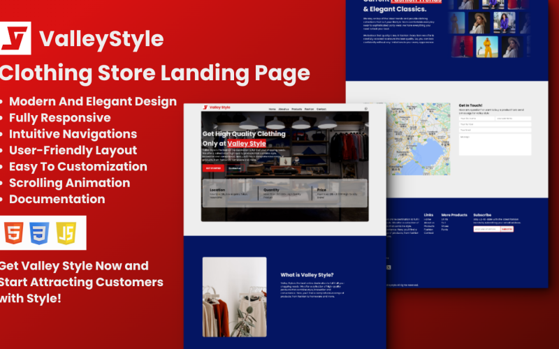 valleystyle clothing store landing page original
