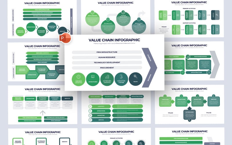 value chain infographic powerpoint template original