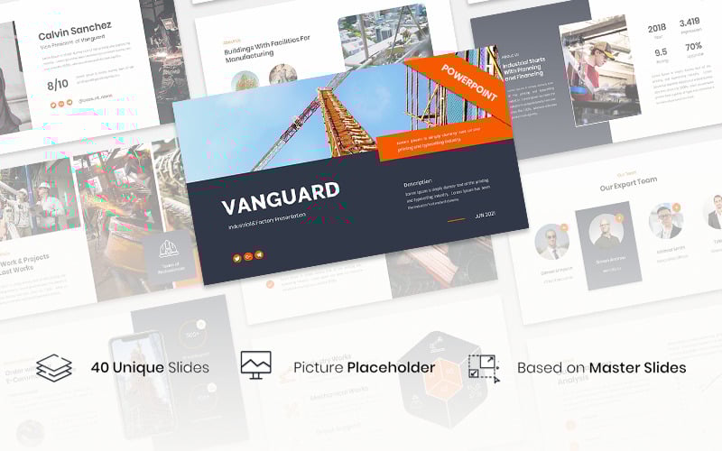 vanguard industrial amp factory powerpoint template original