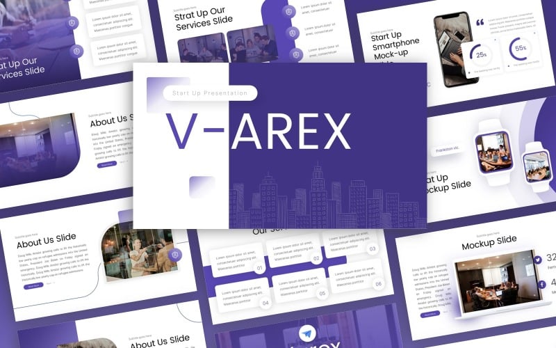 varex startup multipurpose powerpoint template original