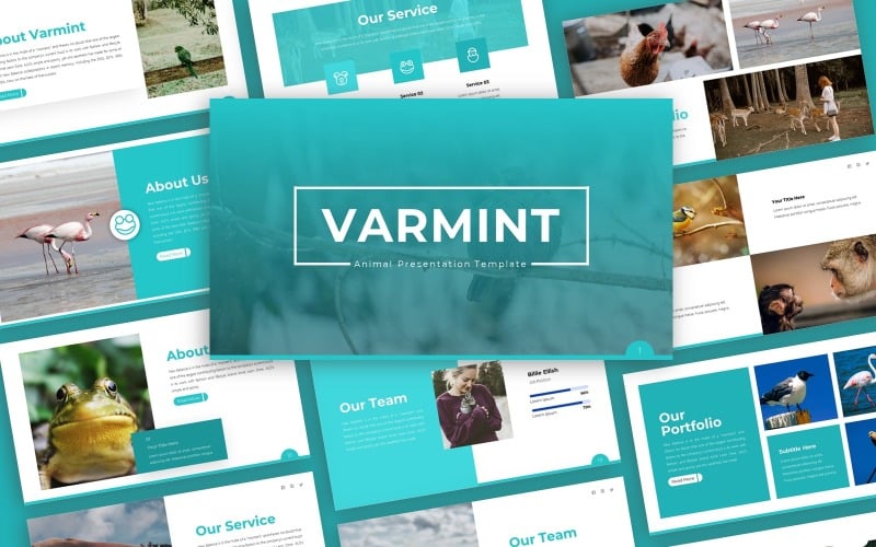 varmint animal multipurpose powerpoint template original