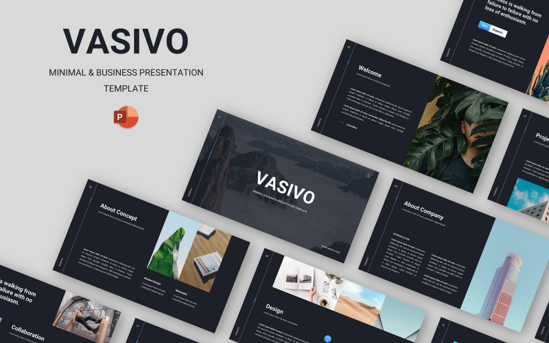 vasivo minimal amp business powerpoint template original