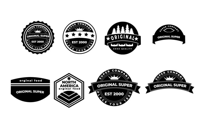 vector badges and logos bundle original