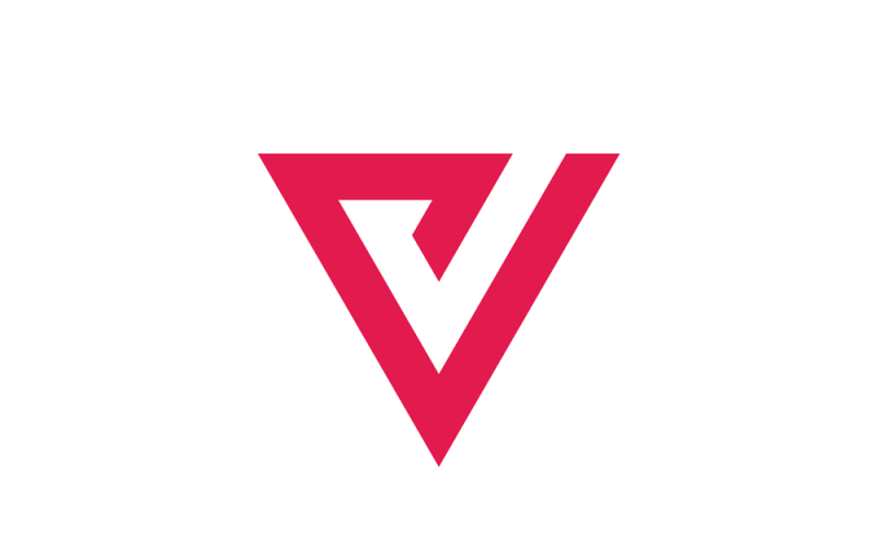vector letter v logo design template original