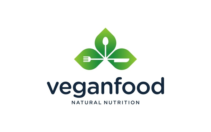 vegan food healthy meal logo original