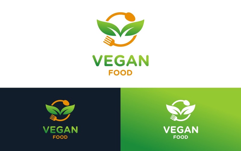 vegan food healthy meal vegetarian logo original