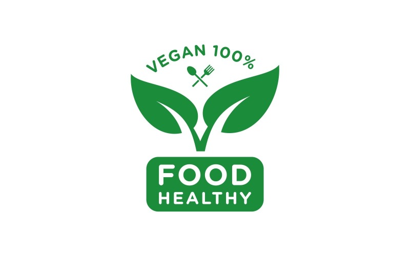 vegan food healthy nutrition logo original