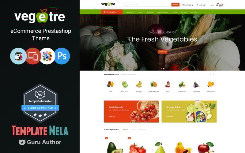 vegetre vegetable and grocery shop prestashop theme original