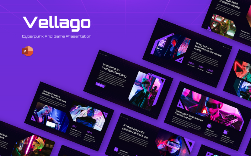 vellago cyberpunk and game powerpoint template original