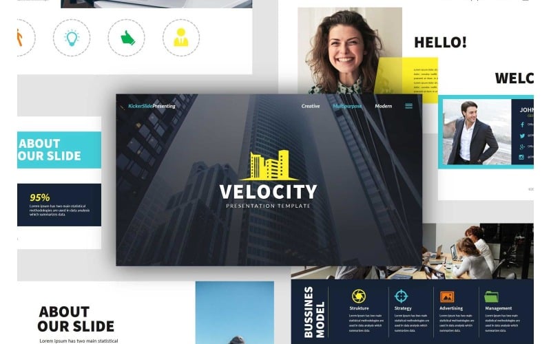 velocity powerpoint presentation template original