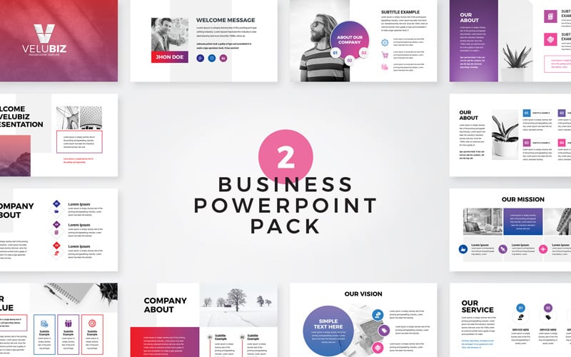 velubiz minimal business powerpoint template original