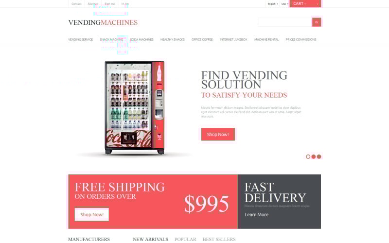 vending machines prestashop theme original
