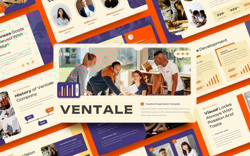 ventale creative powerpoint template original