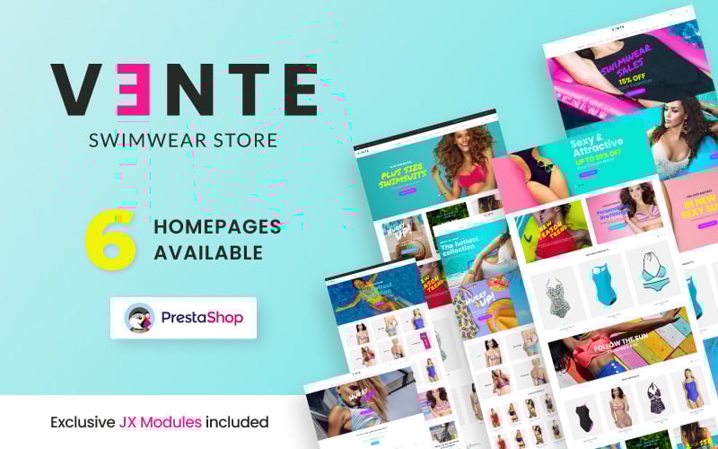 vente swimwear store clean bootstrap ecommerce prestashop theme original