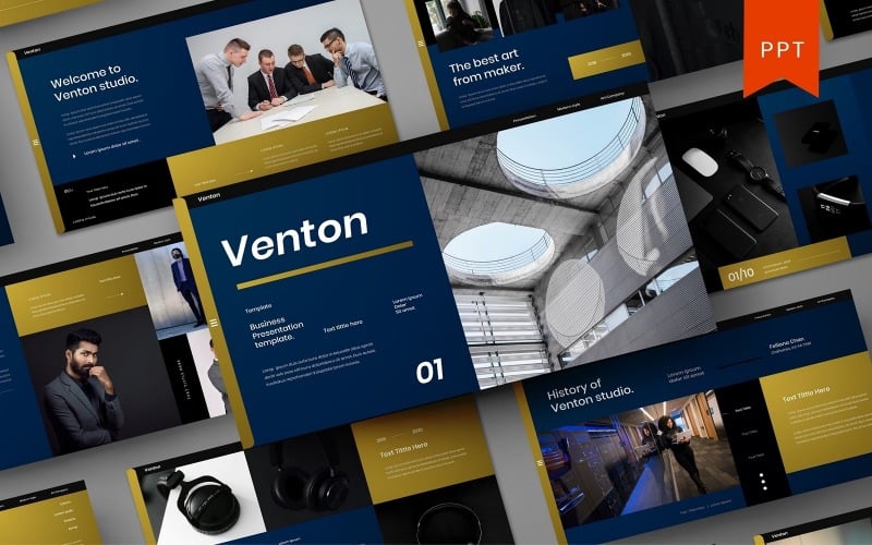 venton business powerpoint template original