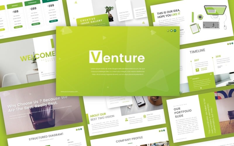 venture start up presentation powerpoint template original