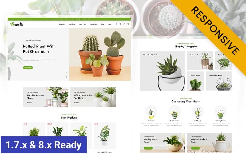 vergreen potted plant store prestashop responsive theme original