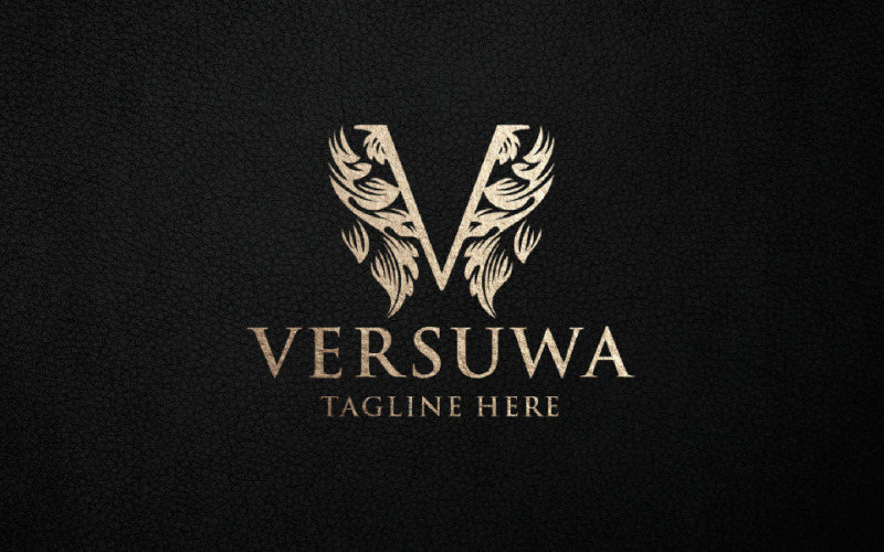 versuwa letter v pro logo template original