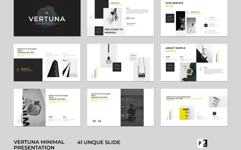 vertuna minimal presentation template original