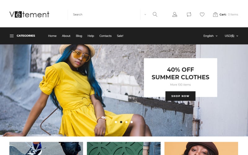 vetement apparel store prestashop theme original