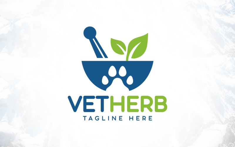 veterinary pet herbal medicine logo design original